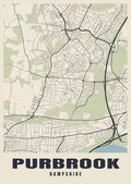 Street map poster of Purbrook, Hampshire