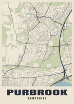 Street map poster of Purbrook, Hampshire