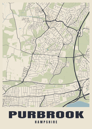 Purbrook Street Map Poster