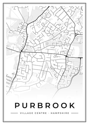 Purbrook Village Centre Street Map Poster