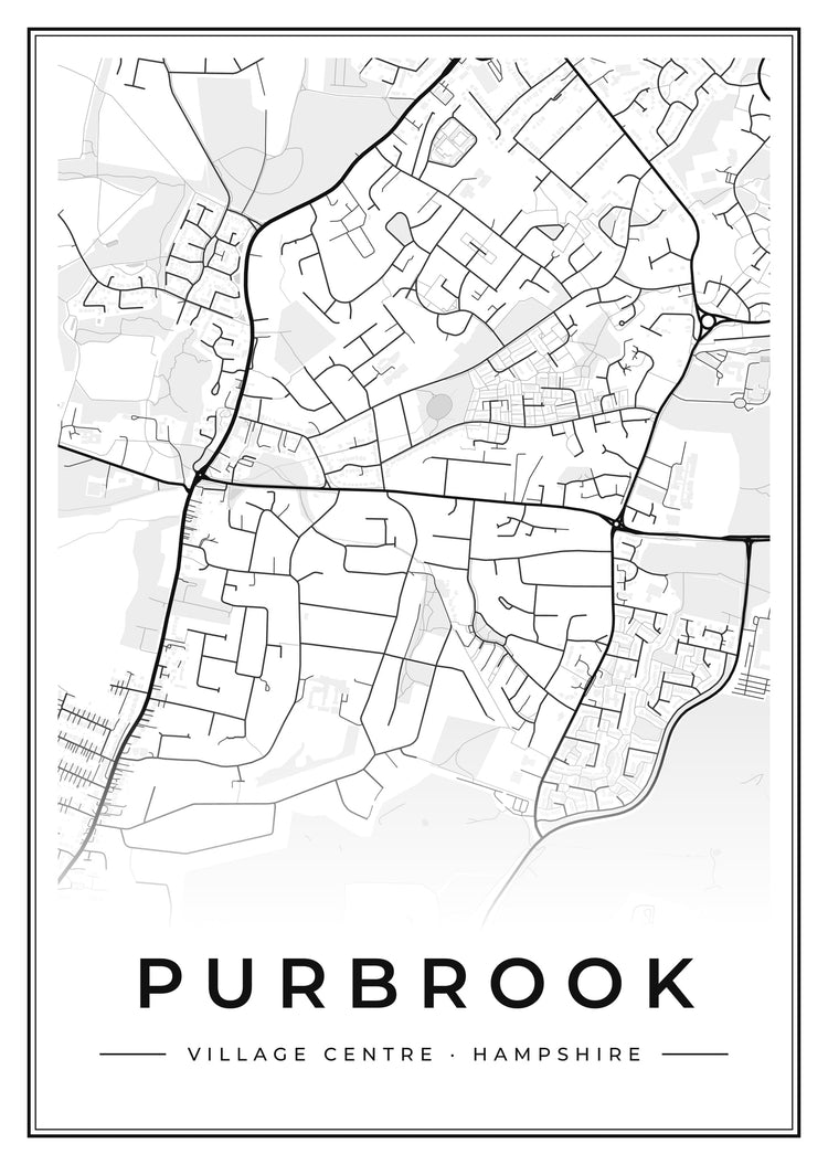 Purbrook Village Centre Street Map Poster