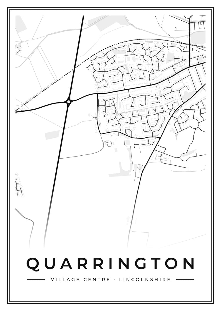 Quarrington Village Centre Street Map Poster