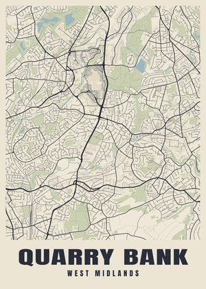Quarry Bank Street Map Poster