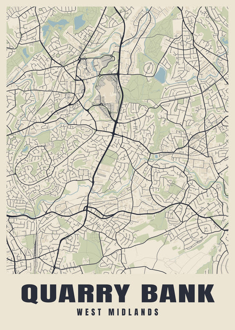 Quarry Bank Street Map Poster
