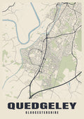 Street map poster of Quedgeley, Gloucestershire