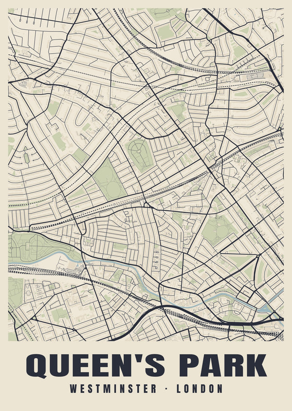 Queen's Park Heritage Street Map Poster