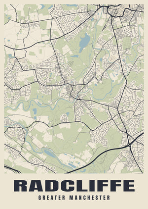 Radcliffe Street Map Poster