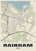 Street map poster of Rainham, Kent