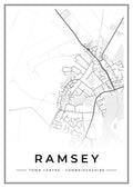 Street map poster of Ramsey town centre, Cambridgeshire