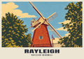 Rayleigh Windmill poster, Retro Railway style