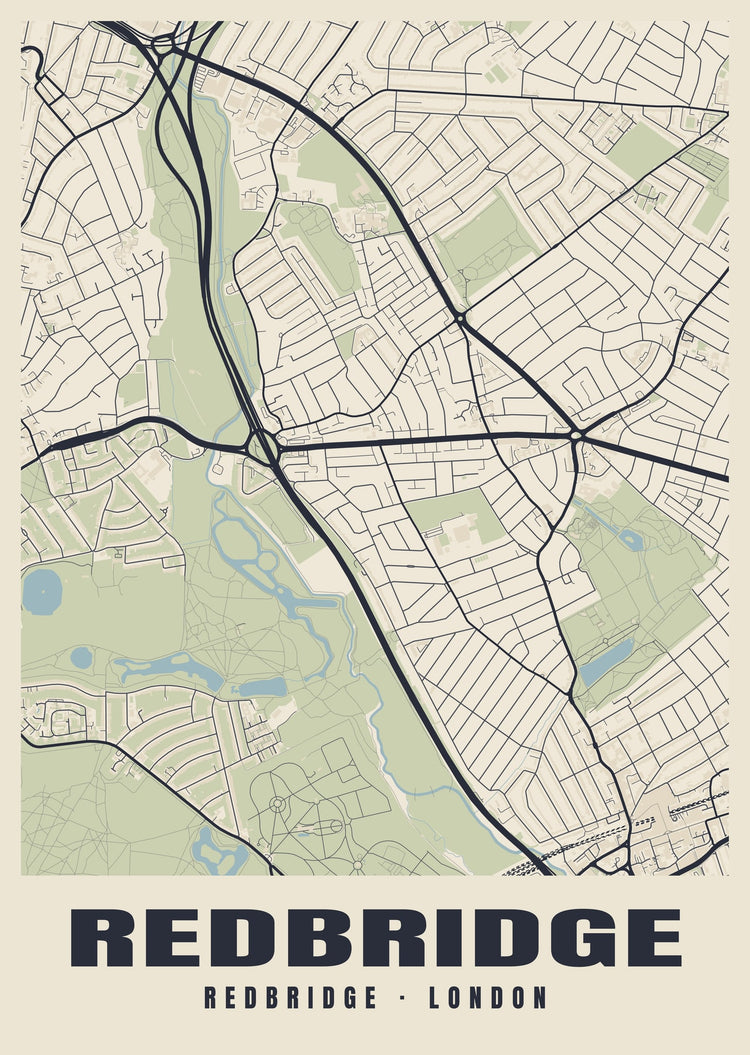 Redbridge Heritage Street Map Poster