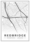 Street map poster of Redbridge, Redbridge, London