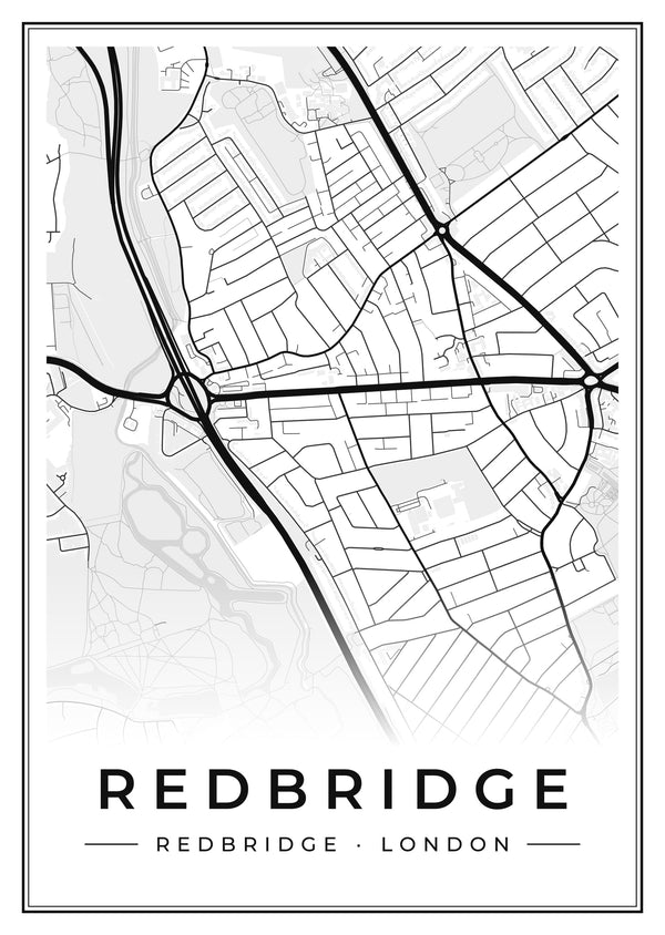 Redbridge Street Map Poster