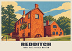 Forge Mill Needle Museum, Redditch poster, Retro Railway style