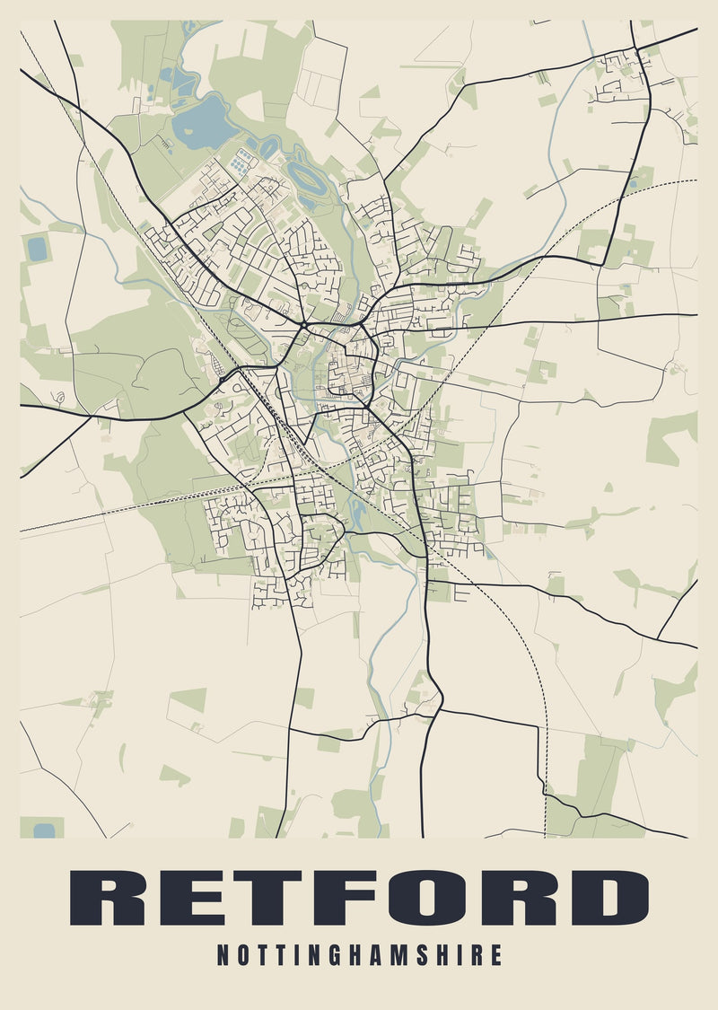 Retford Street Map Poster