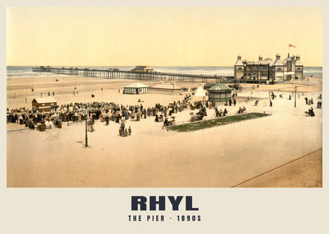 De pier, Rhyl, ca. 1890–1900 Heritage Print