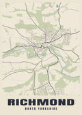 Street map poster of Richmond, North Yorkshire