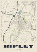 Street map poster of Ripley, Derbyshire
