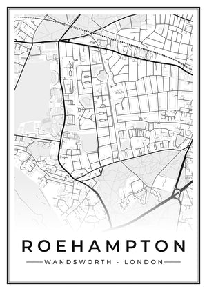 Roehampton Street Map Poster
