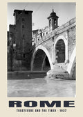 Trastevere and the Tiber, Rome, 1937 heritage photograph