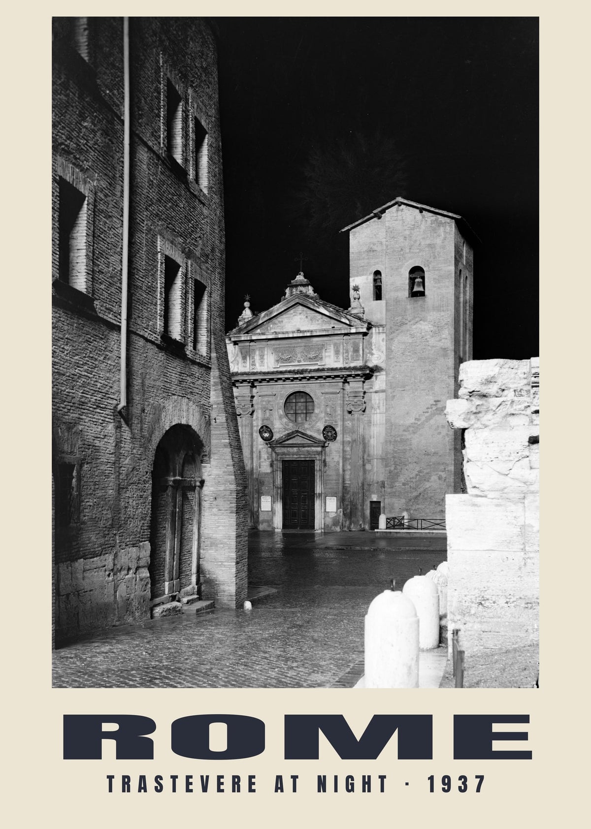 Trastevere de noche, Roma, 1937
