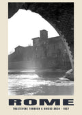 Trastevere through a Bridge Arch, Rome, 1937 heritage photograph