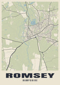 Street map poster of Romsey, Hampshire