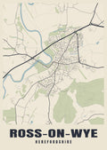 Street map poster of Ross-on-Wye, Herefordshire