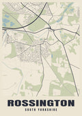 Street map poster of Rossington, South Yorkshire