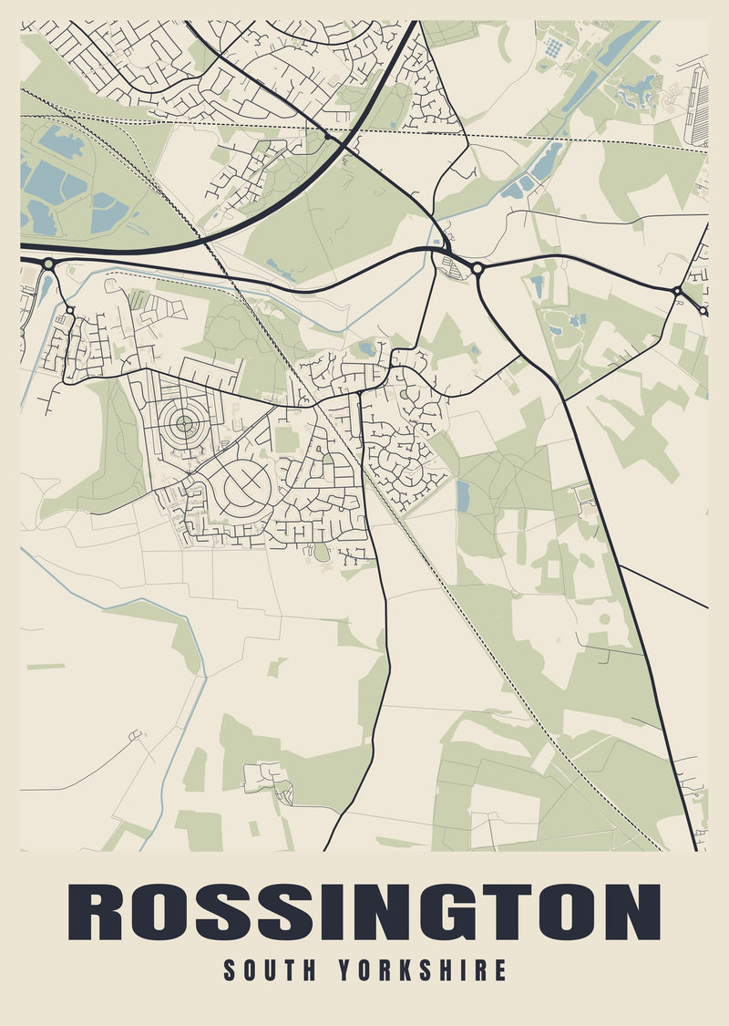 Rossington Street Map Poster