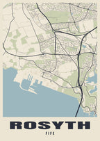 Street map poster of Rosyth, Fife