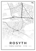 Street map poster of Rosyth town centre, Fife