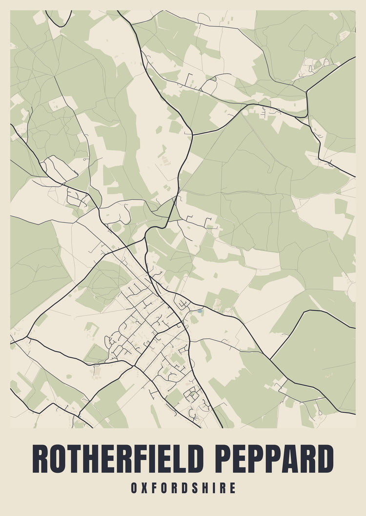 Rotherfield Peppard Street Map Poster