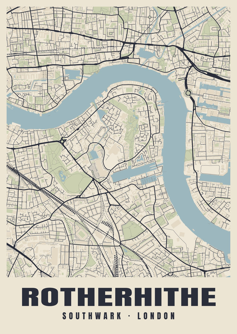 Rotherhithe Heritage Street Map Poster