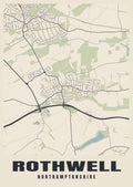 Street map poster of Rothwell, Northamptonshire