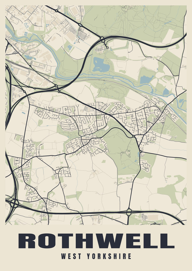 Rothwell Street Map Poster