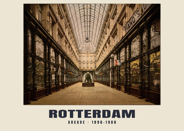 Arkaden, Rotterdam — 1890–1900 · Historischer Photochromdruck