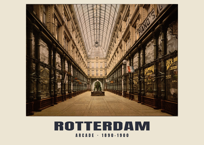Arkaden, Rotterdam — 1890–1900 · Historischer Photochromdruck
