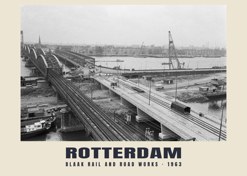 Blaak Rail and Road Works, Rotterdam, 1963 heritage photograph