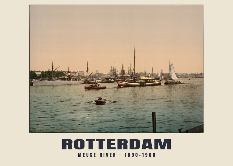 Maas, Rotterdam — 1890–1900 · Historischer Photochromdruck