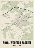 Street map poster of Royal Wootton Bassett, Wiltshire