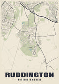 Street map poster of Ruddington, Nottinghamshire