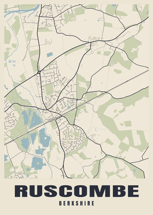 Ruscombe Street Map Poster