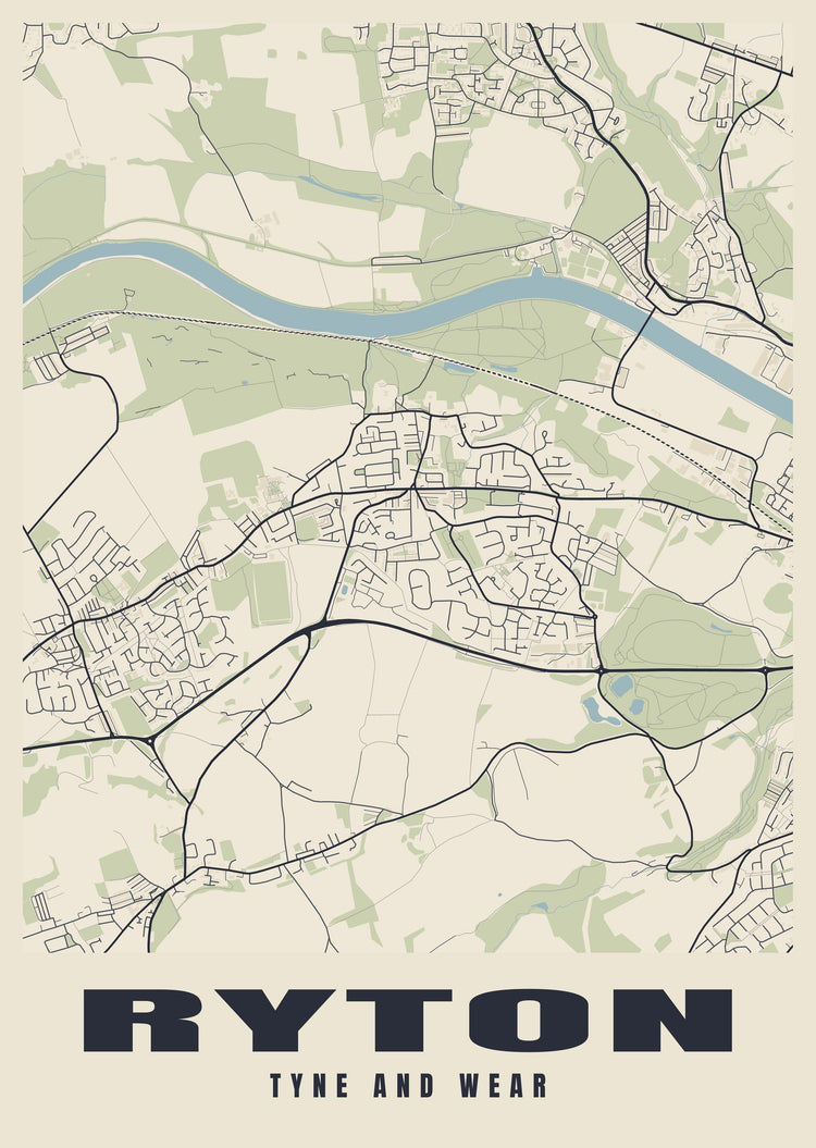 Ryton Street Map Poster