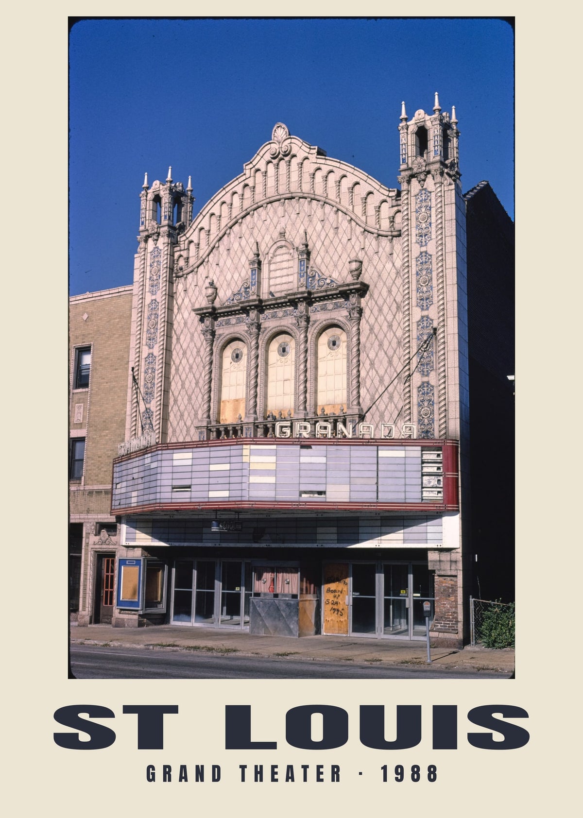 Grand Theater, St Louis — Historic photograph print, 1988