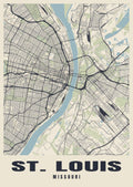 Street map poster of St. Louis, Missouri