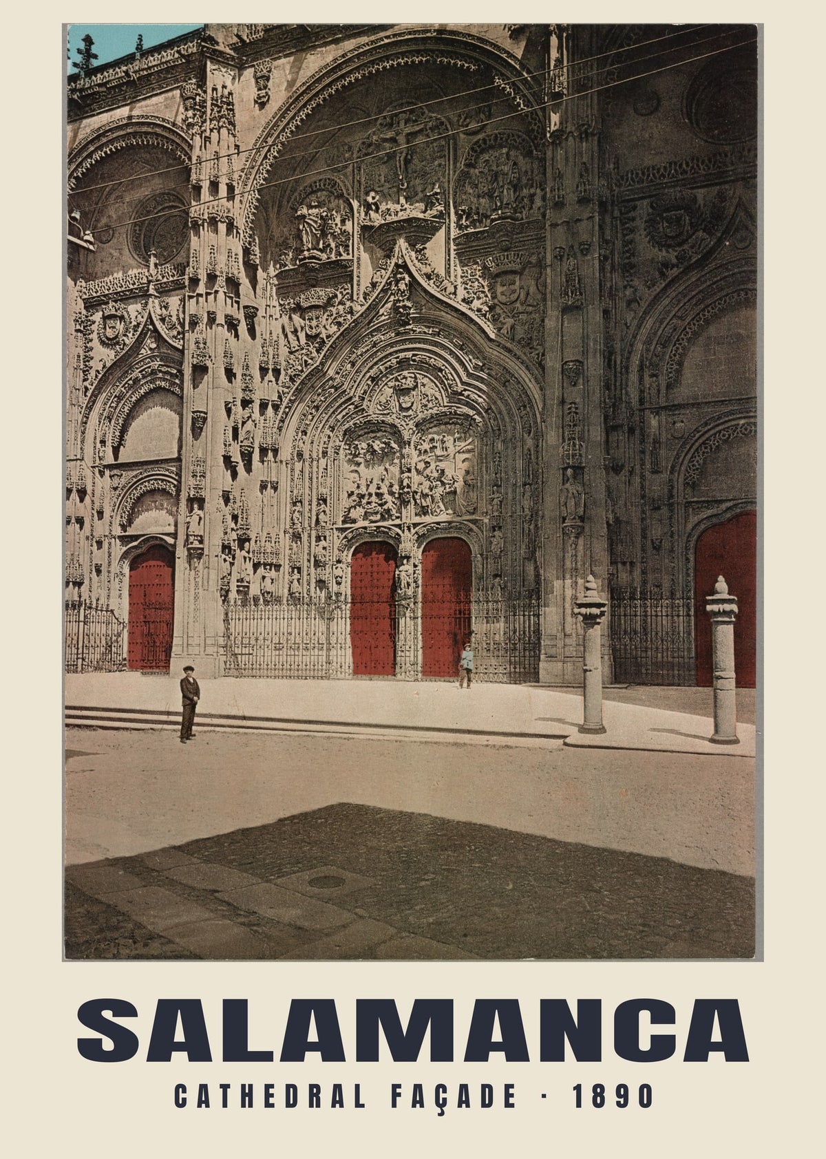 Facciata della cattedrale, Salamanca, 1890