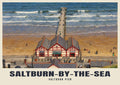 Saltburn Pier, Saltburn-by-the-Sea poster, Oil Painting style