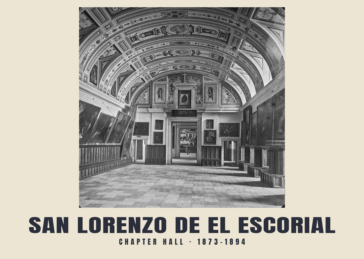 Chapter hall, San Lorenzo de El Escorial, 1873–1894 heritage photograph