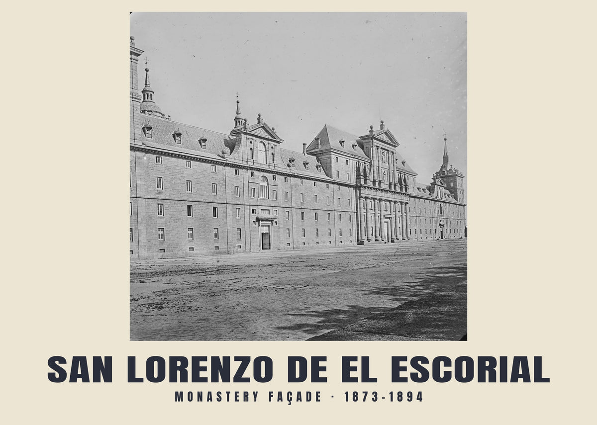 Monastery façade, San Lorenzo de El Escorial, 1873–1894 heritage photograph